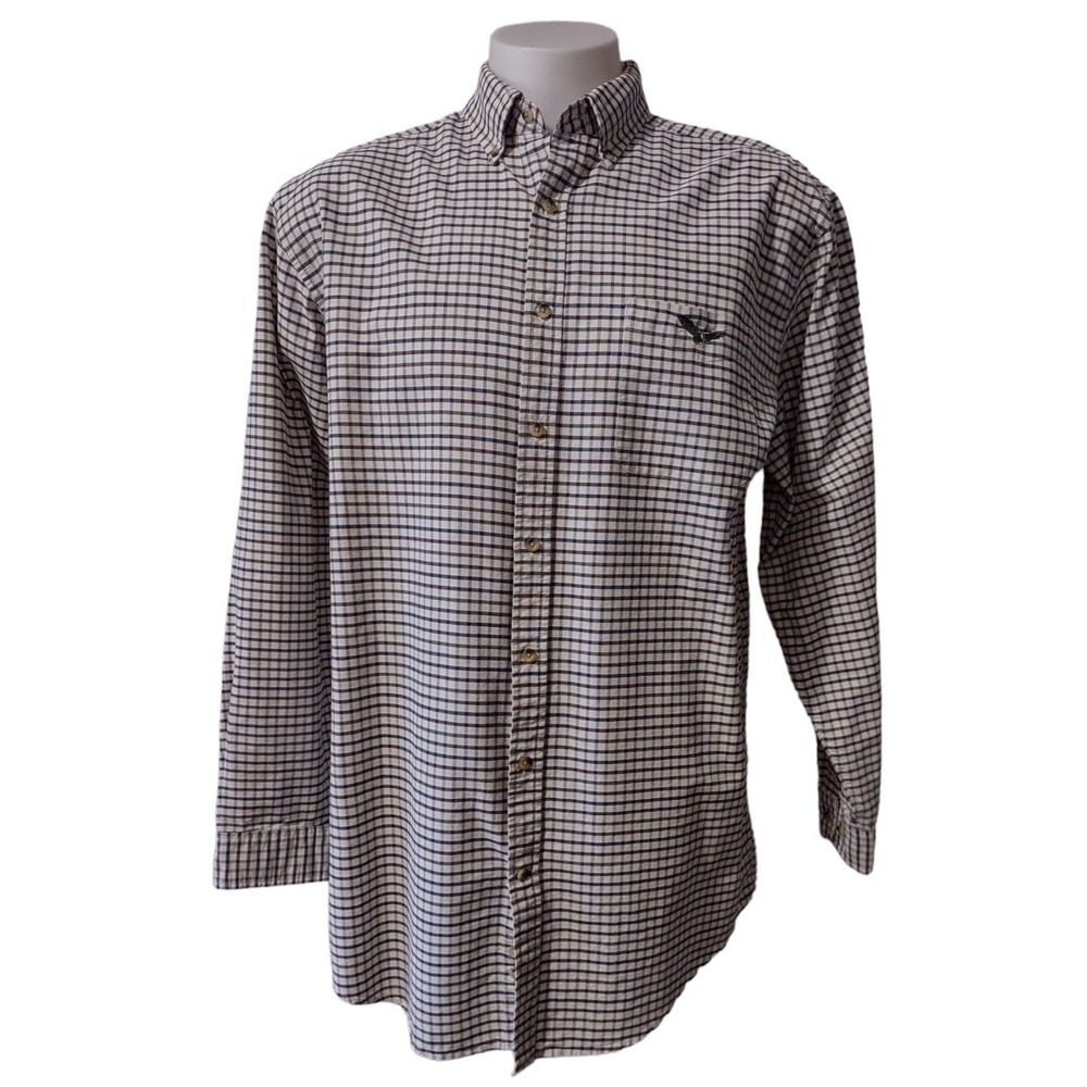 Field & Stream Shirt Mens LT Large Tall  Embroidered Eagle On Pocket Long Sleeve